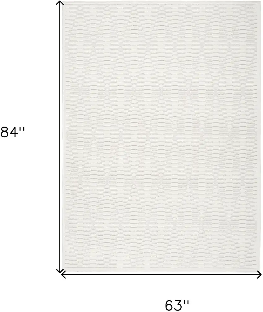 Ivory Geometric Area Rug Photo 8