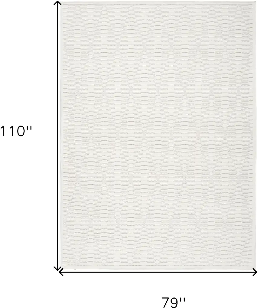 Ivory Geometric Area Rug Photo 3
