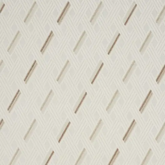 Ivory Geometric Area Rug Photo 8