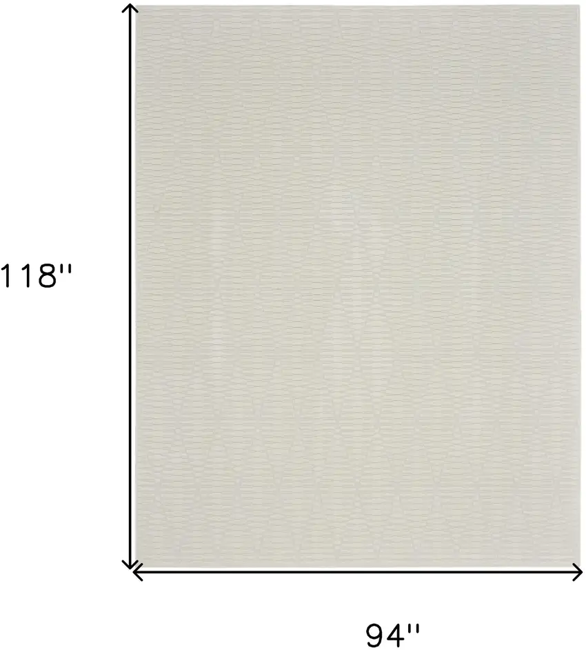 Ivory Geometric Area Rug Photo 3