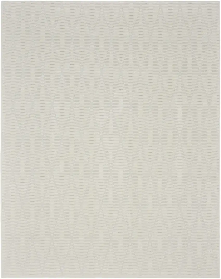 Ivory Geometric Area Rug Photo 5