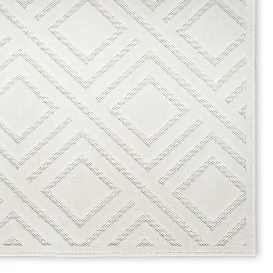 Ivory Geometric Area Rug Photo 8