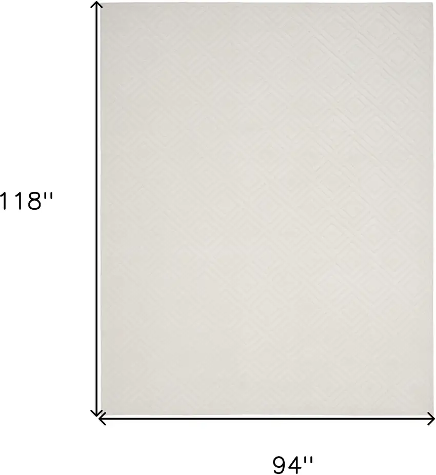 Ivory Geometric Area Rug Photo 3