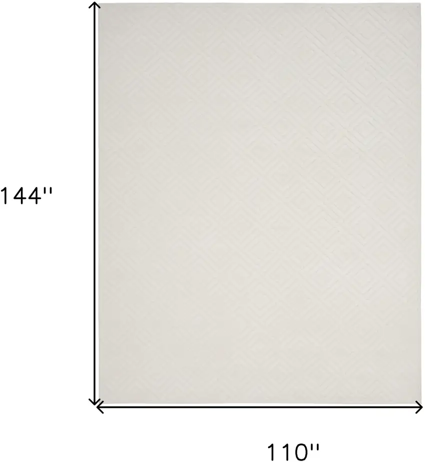 Ivory Geometric Area Rug Photo 3