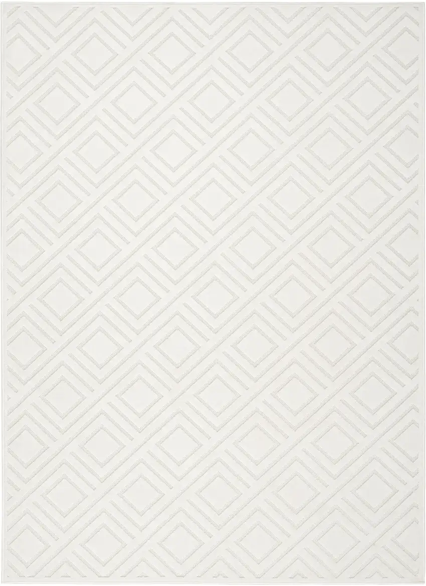 Ivory Geometric Area Rug Photo 2