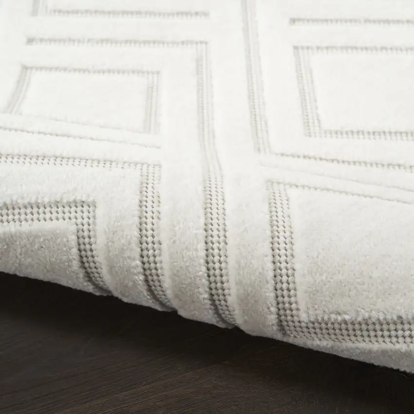 Ivory Geometric Area Rug Photo 9