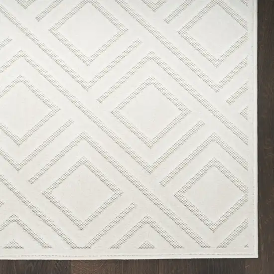Ivory Geometric Area Rug Photo 9