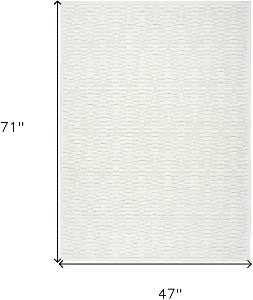 Ivory Geometric Area Rug Photo 3