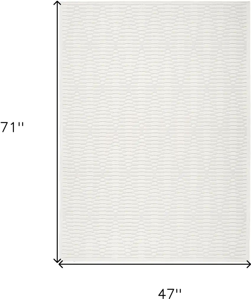Ivory Geometric Area Rug Photo 3
