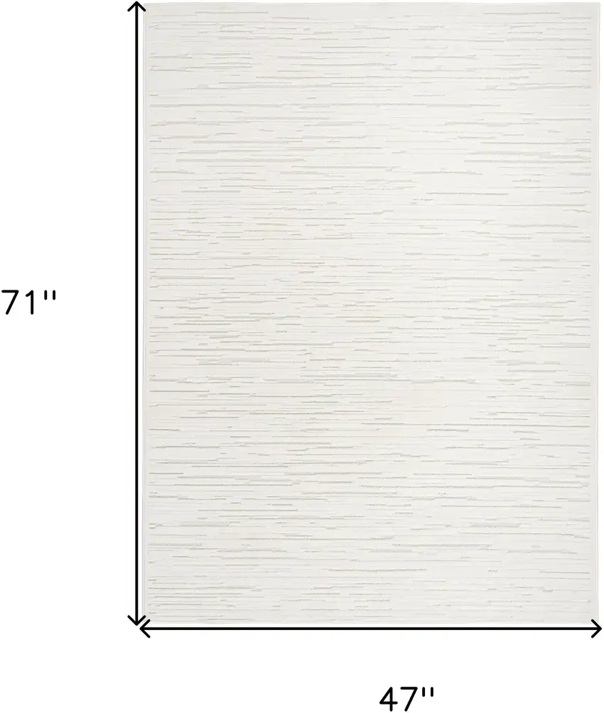 Ivory Geometric Area Rug Photo 3