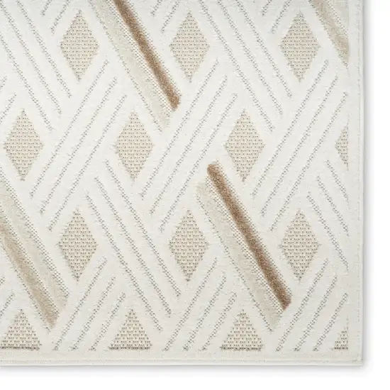 Ivory Geometric Area Rug Photo 6