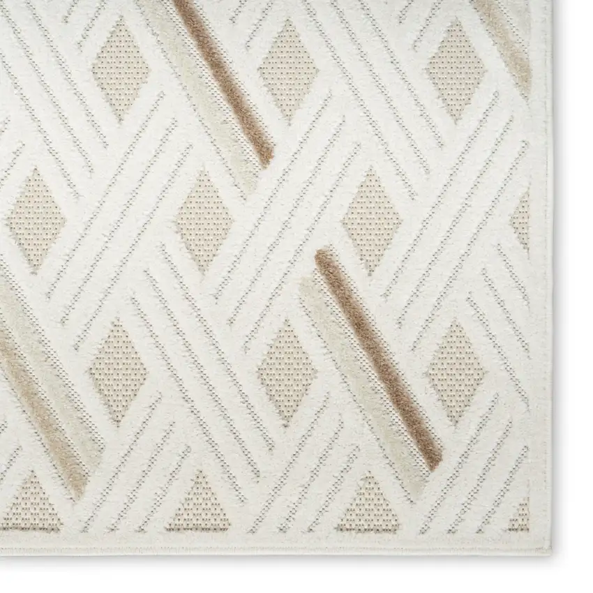 Ivory Geometric Area Rug Photo 6