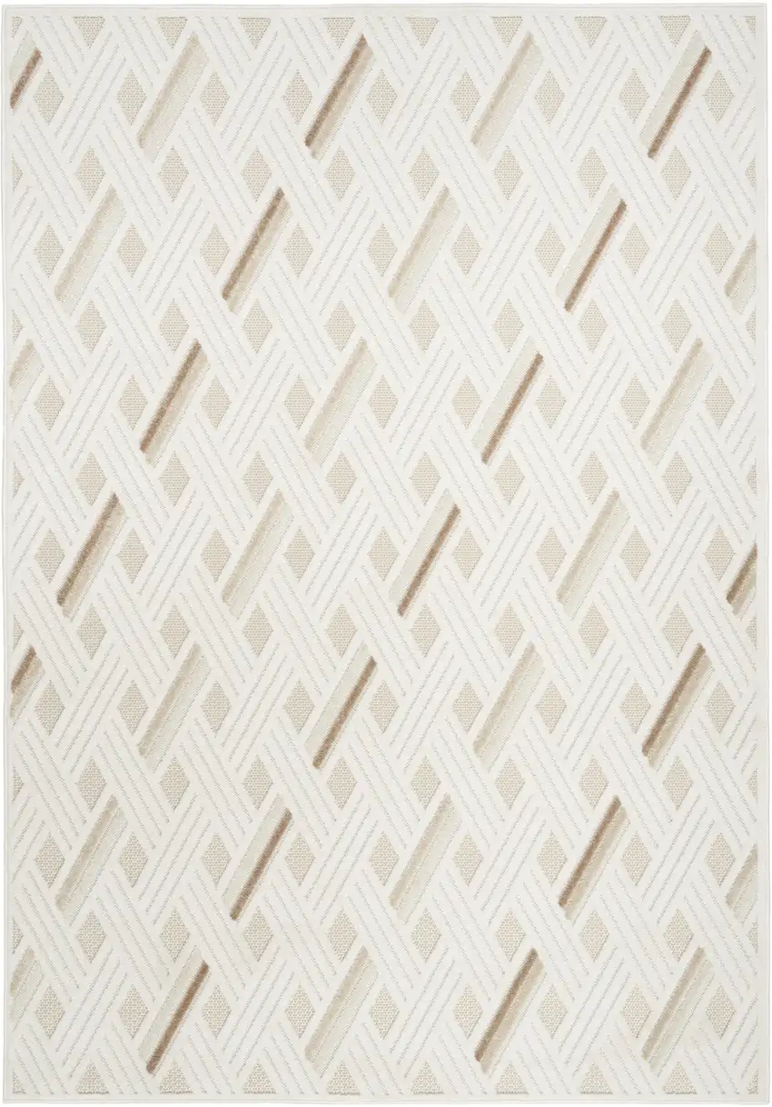 Ivory Geometric Area Rug Photo 1