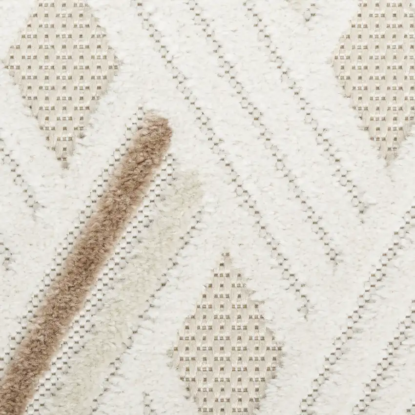 Ivory Geometric Area Rug Photo 9