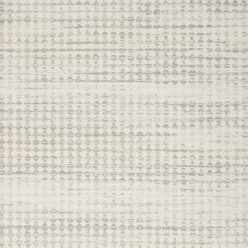 Ivory Geometric Distressed Area Rug Photo 2