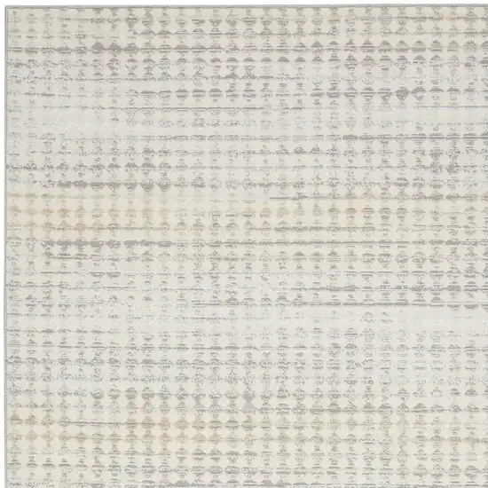 Ivory Geometric Distressed Area Rug Photo 7