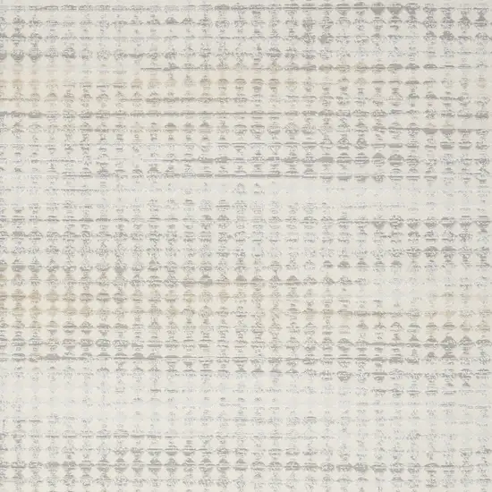 Ivory Geometric Distressed Area Rug Photo 7