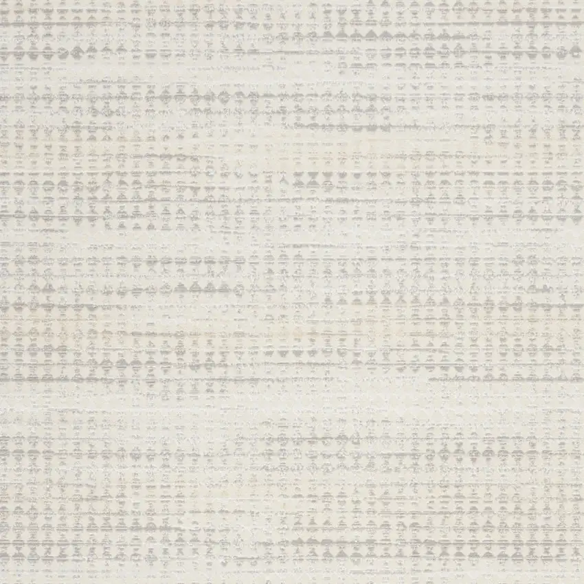 Ivory Geometric Distressed Area Rug Photo 6