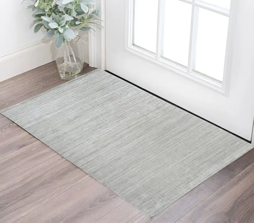 Ivory Geometric Hand Woven Area Rug Photo 1