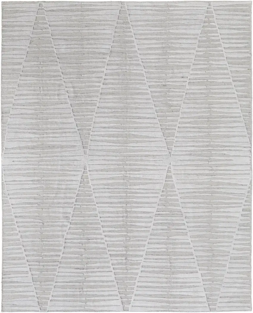 Ivory Geometric Hand Woven Area Rug Photo 6
