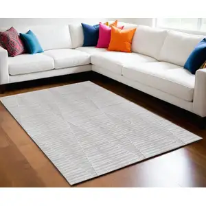 Photo of Ivory Geometric Hand Woven Area Rug