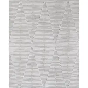 Photo of Ivory Geometric Hand Woven Area Rug