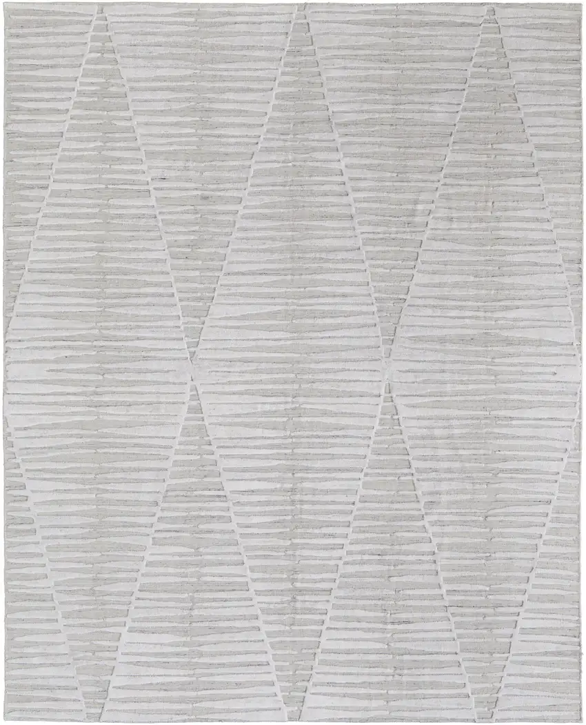 Ivory Geometric Hand Woven Area Rug Photo 2