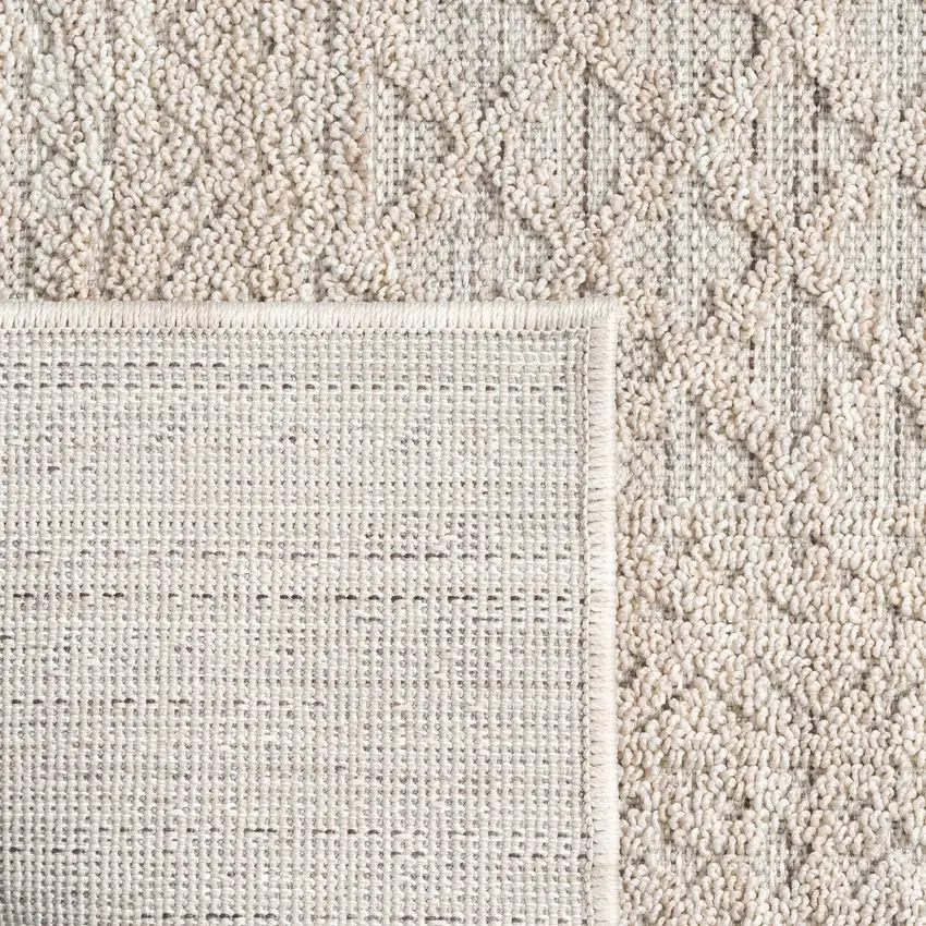 Ivory Geometric Indoor Outdoor Area Rug Photo 3