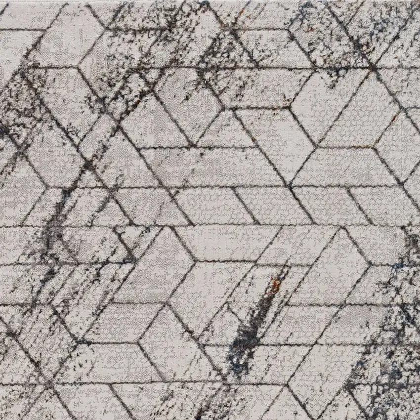 Ivory And Brown Geometric Area Rug Photo 4