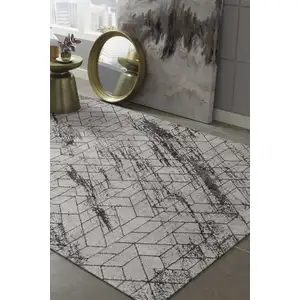 Photo of Ivory Geometric Pattern Indoor Area Rug