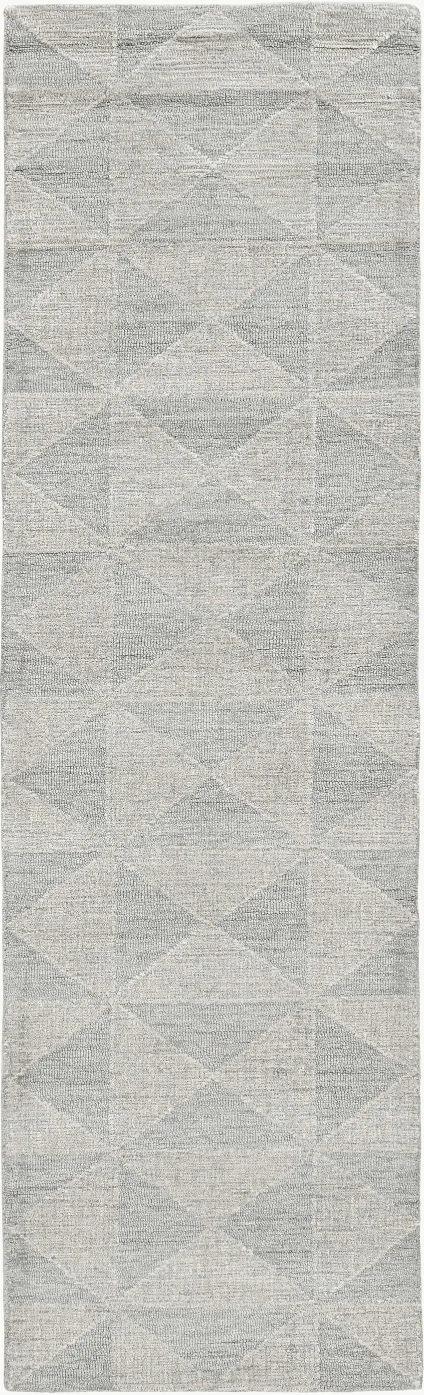 Ivory Geometric Pattern Wool Indoor Area Rug Photo 3