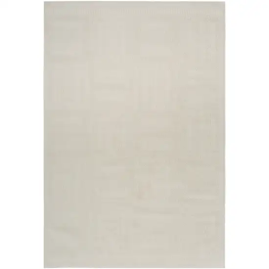 Ivory Geometric Power Loom Area Rug Photo 2