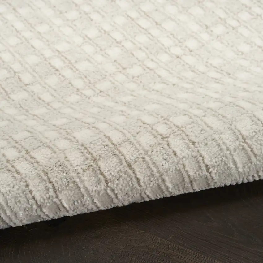 Ivory Geometric Power Loom Area Rug Photo 9