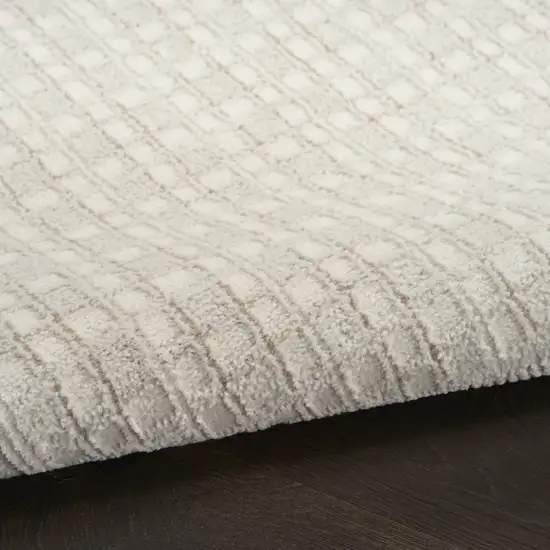 Ivory Geometric Power Loom Area Rug Photo 9