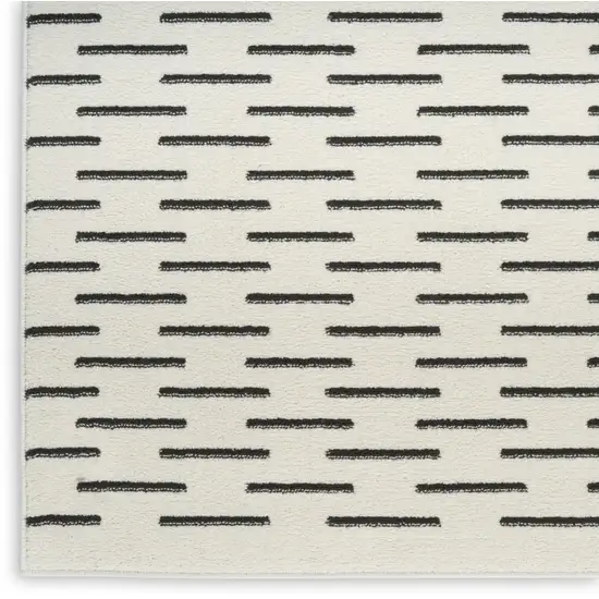 Ivory Geometric Power Loom Area Rug Photo 4