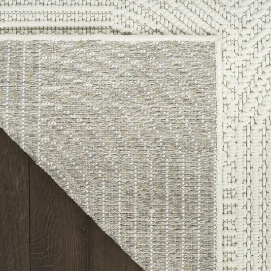 Ivory Geometric Power Loom Area Rug Photo 9