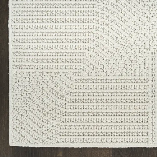 Ivory Geometric Power Loom Area Rug Photo 9