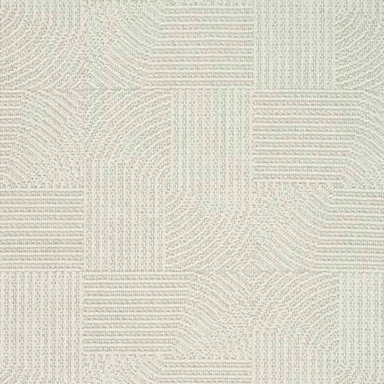 Ivory Geometric Power Loom Area Rug Photo 7
