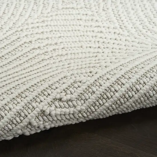 Ivory Geometric Power Loom Area Rug Photo 8