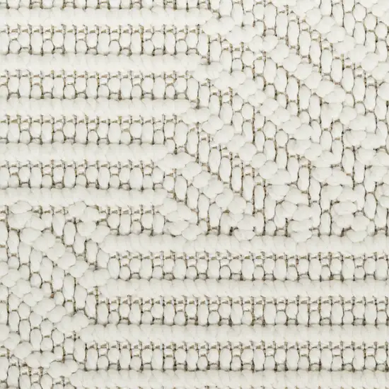 Ivory Geometric Power Loom Area Rug Photo 9