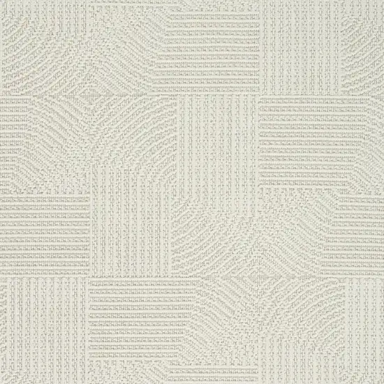 Ivory Geometric Power Loom Area Rug Photo 7