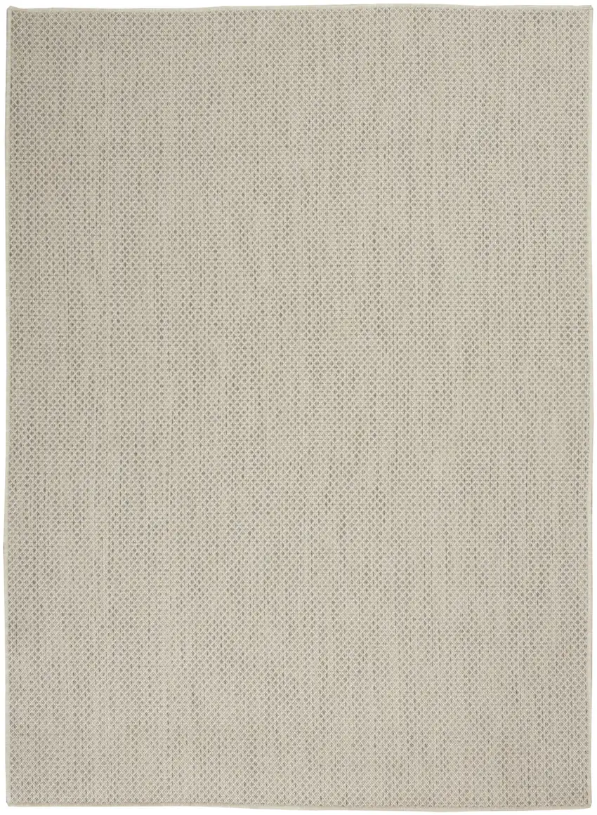 Ivory Geometric Power Loom Area Rug Photo 1