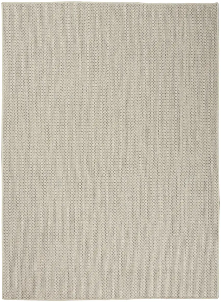 Ivory Geometric Power Loom Area Rug Photo 5