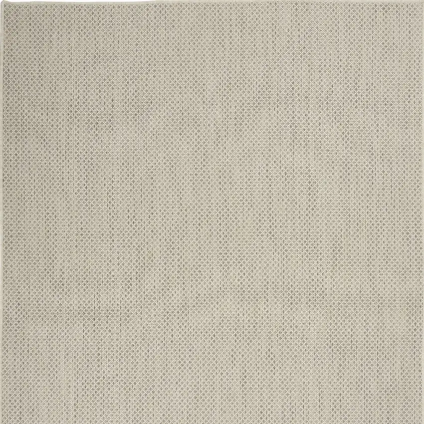 Ivory and Silver Indoor Outdoor Area Rug Photo 5
