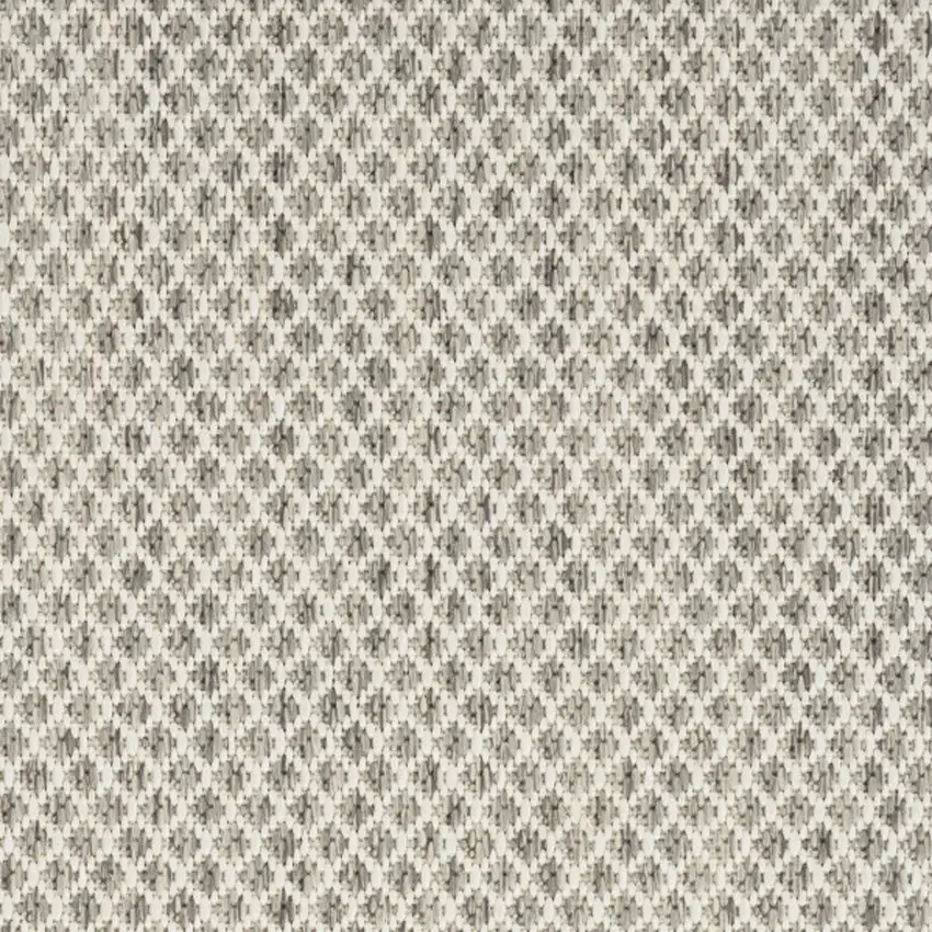Ivory and Silver Indoor Outdoor Area Rug Photo 6