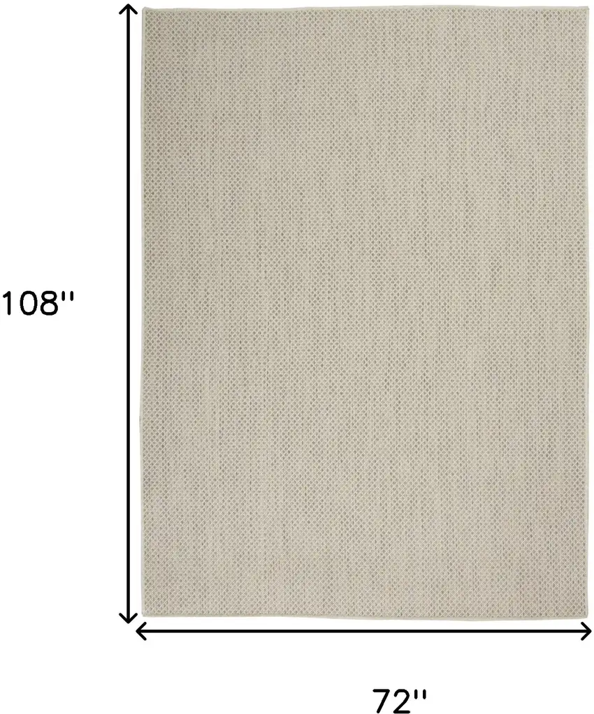 Ivory Geometric Power Loom Area Rug Photo 8