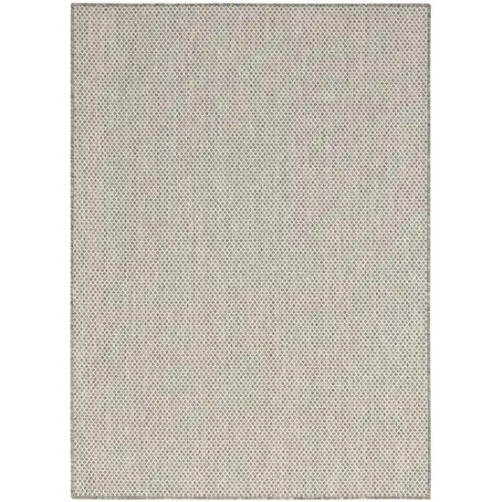 Ivory and Silver Indoor Outdoor Area Rug Photo 3