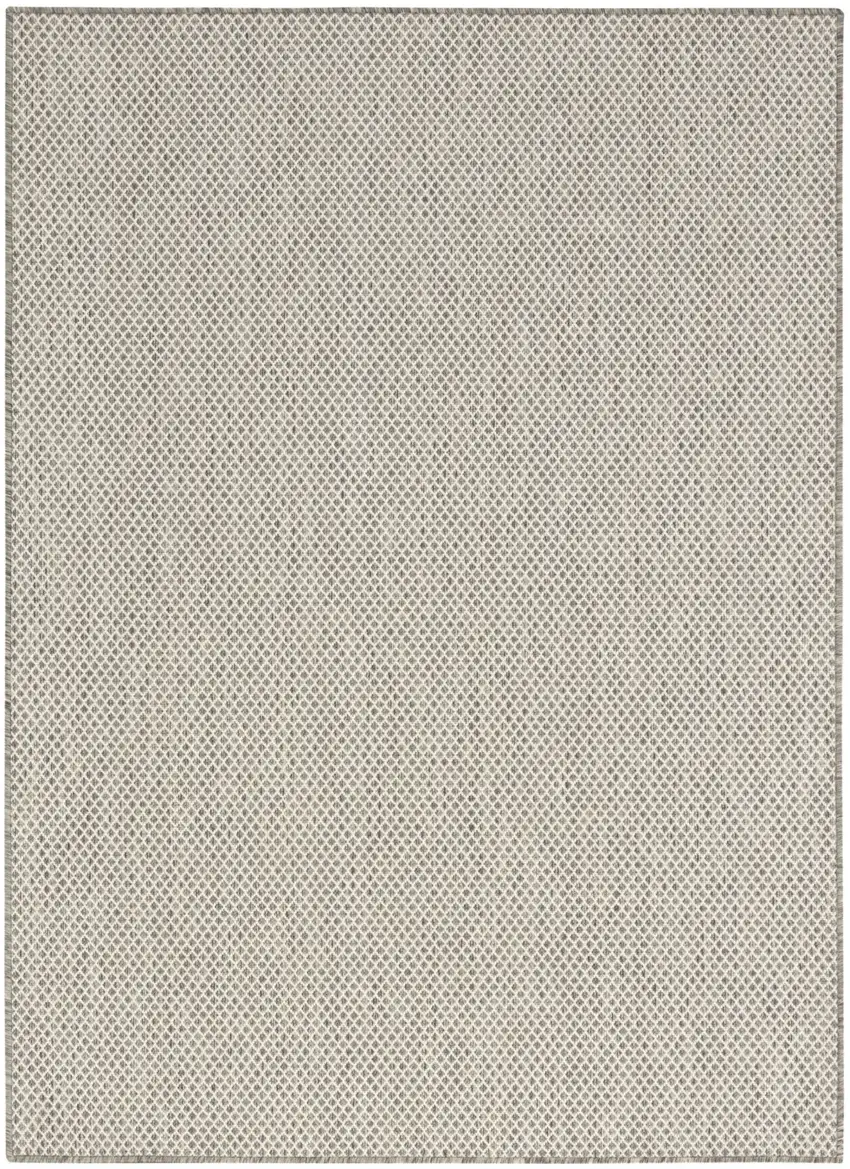Ivory and Silver Indoor Outdoor Area Rug Photo 3