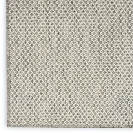 Ivory And Silver Indoor Outdoor Area Rug Photo 3