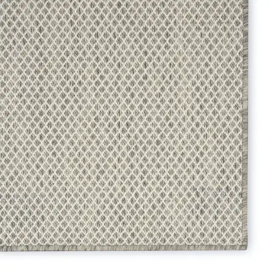 Ivory And Silver Indoor Outdoor Area Rug Photo 4